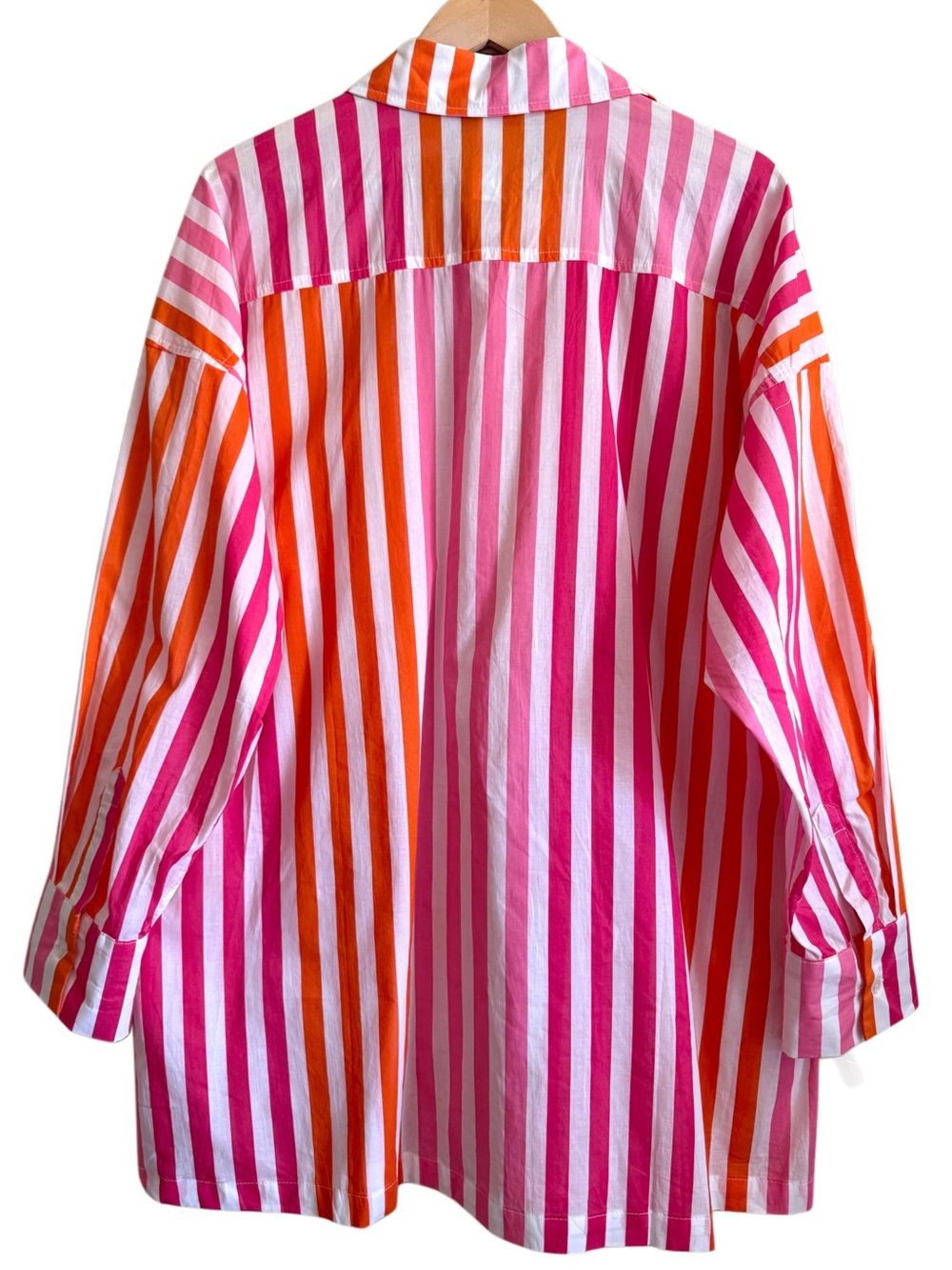 Beach Riot Cotton Oversized Lightweight Striped Alexa Beach Coverup Shirt Sz L/P - Picture 10 of 12